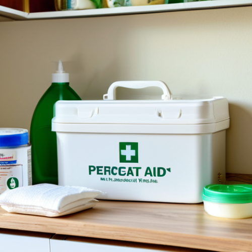Home 24 Home First Aid Kit**
"A well-organized home first aid kit, open to display its contents: antiseptic solution, bandages, gauze pads, adhesive tape, burn cream, and aloe vera gel. The kit is placed on a clean kitchen counter with a bright, natural light. safe for work, appropriate content, fully clothed environment, professional, family-friendly, perfect anatomy, natural proportions, high quality."
**