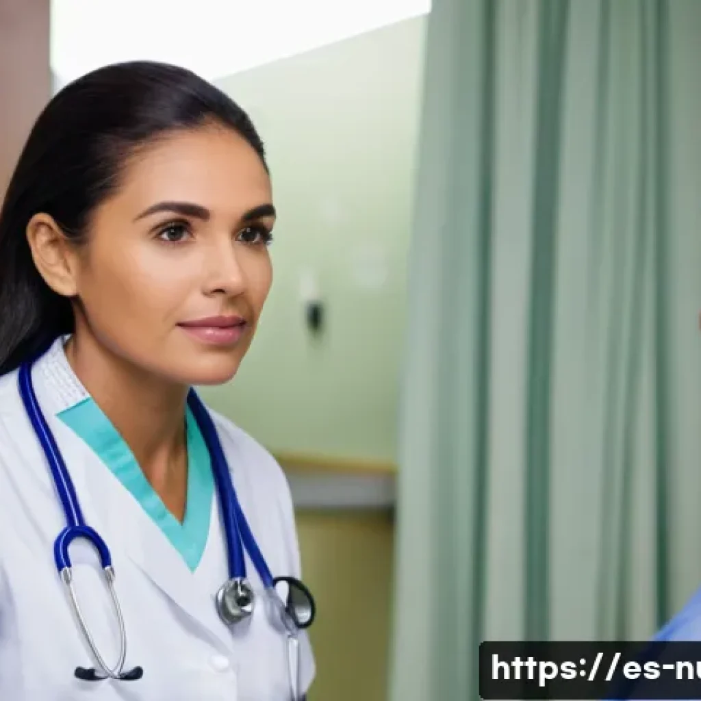 간호사들의 공감 능력 향상법 - A compassionate nurse attentively listening to a middle-aged Hispanic female patient in a modern hos...